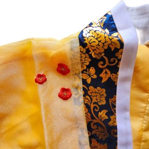 Hanbok mujer amarillo/turquesa - Imagen 8