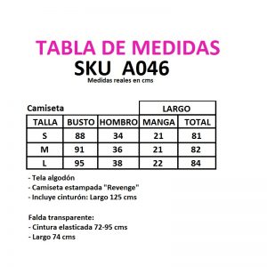 Conjunto de camiseta larga con falda transparente de malla y cinturón con agujeros - Imagen 3