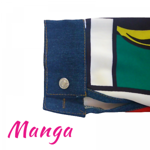 Chaqueta larga jeans comics espalda - Imagen 14