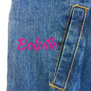 Chaqueta larga jeans comics espalda - Imagen 11