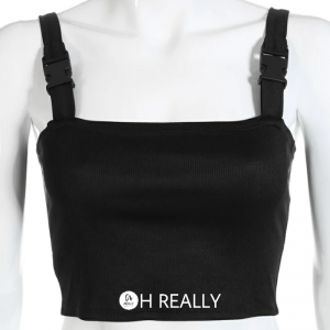 Top negro con hebilla ajustable - Imagen 6