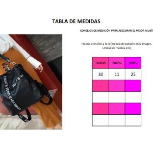 Mochila de PU con letras - Imagen 6