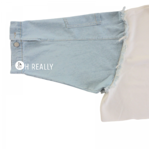 Sudaderas de estilo coreano Ulzzang con mangas jeans - Imagen 12