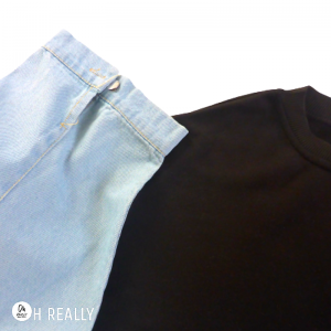 Sudaderas de estilo coreano Ulzzang con mangas jeans - Imagen 6