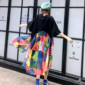 Vestido midi de gasa irregular con remaches - Imagen 4