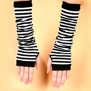 Guante largo brazo a rayas sin dedos - Imagen 3