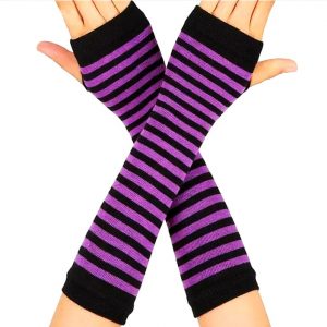 Guante largo brazo a rayas sin dedos - Imagen 4