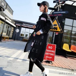 Chaqueta jeans abrigo parches - Imagen 4