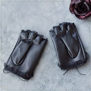 Guantes sin dedos cuero sintético - Imagen 7