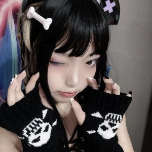 Guantes tejidos calavera - Imagen 3