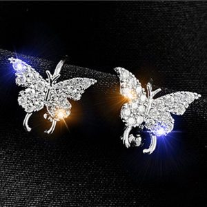 Pendientes de mariposa brillantes - Imagen 3