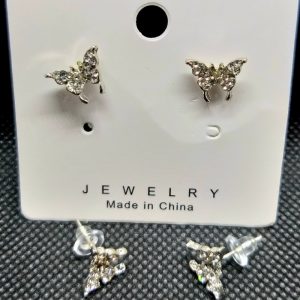 Pendientes de mariposa brillantes - Imagen 6