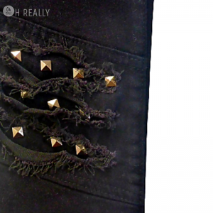 Jeans ajustados con remaches, cinturón y  cadenas - Imagen 4