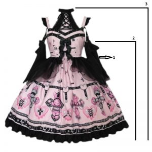 Vestido Liga corazón y cruz - Imagen 4