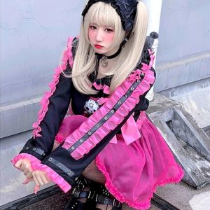 Chaqueta blondas y lazo rosa - Imagen 4