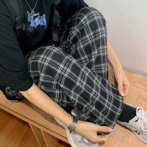 Pantalones tartán pierna ancha - Imagen 4