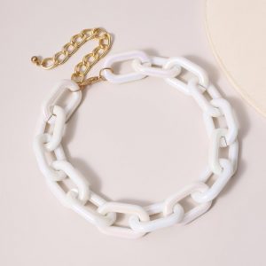 Collar acrílico blanco - Imagen 5