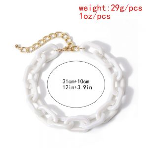 Collar acrílico blanco - Imagen 3