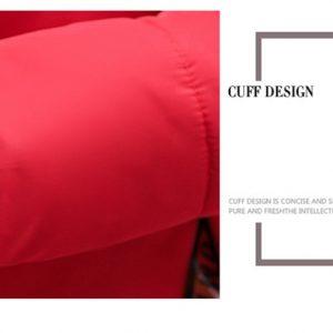 Parka roja larga acolchada - Imagen 6