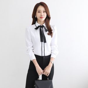 Blusa coreana lazo negro - Imagen 5