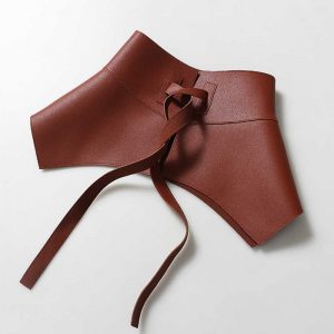 Vestido coreano camisero/cinturón con volantes - Imagen 15