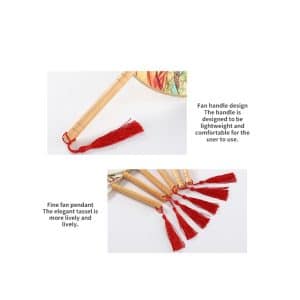 Abanico redondo con borla - Imagen 3