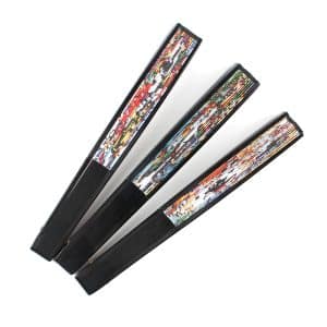 Abanico estilo chino con diseños - Imagen 4