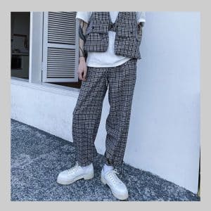 Conjunto gilet y pantalón tartán - Imagen 7