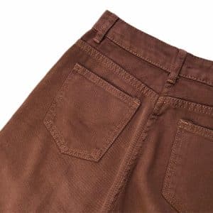 Pantalones jeans pata ancha marrón - Imagen 3