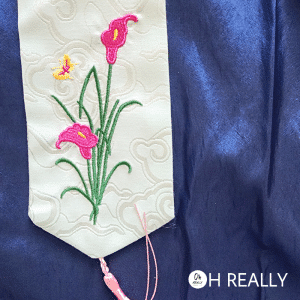 Hanbok mujer rojo/azul - Imagen 8